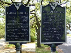 Elisha and William Screven Historical Marker